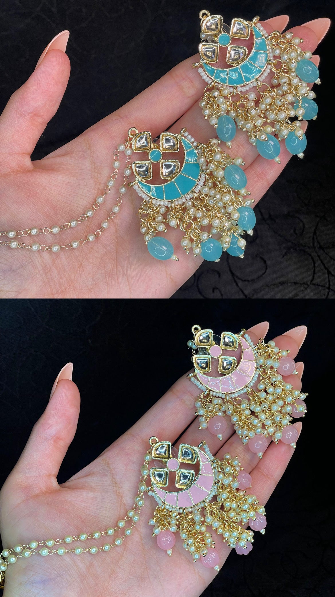 ✨Indian Meenakari Kundan Earrings w/Saharay✨