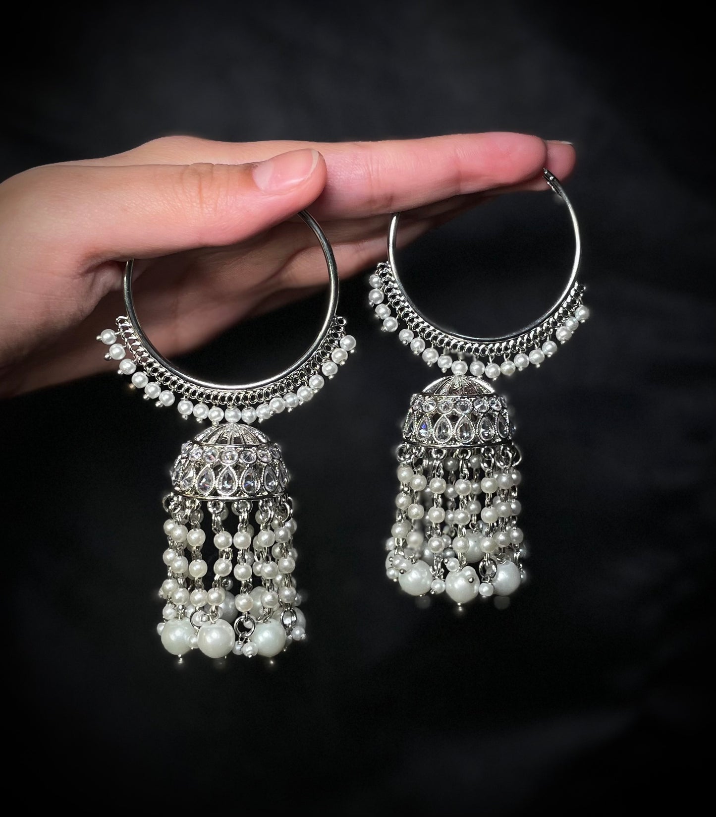 Polki Chandelier Hoop Jumke