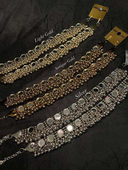 Mirror Oxidize Anklets