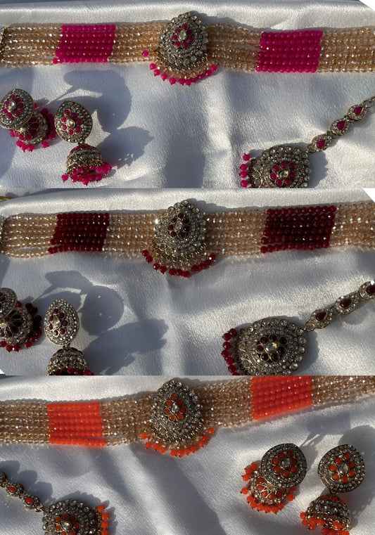 Stone & Crystal Choker Sets