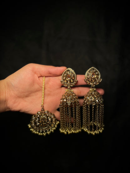 ✨Polki Chandelier Jumka Tikka Set✨