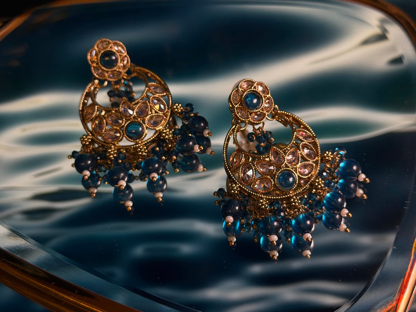 Polki Chandbali Earrings