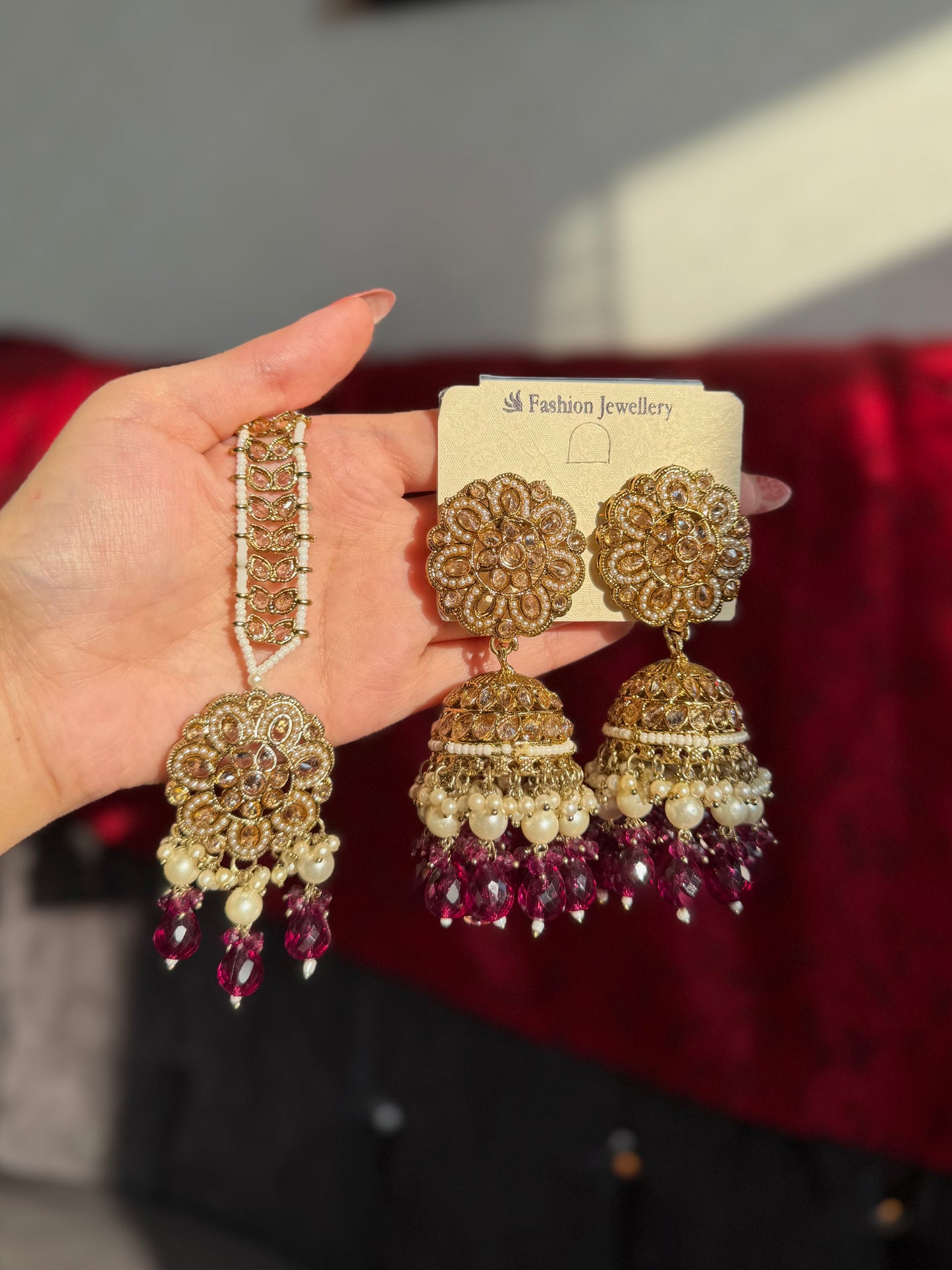 Pakistan Style Polki Jumka Tikka Sets