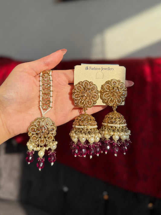 Pakistan Style Polki Jumka Tikka Sets