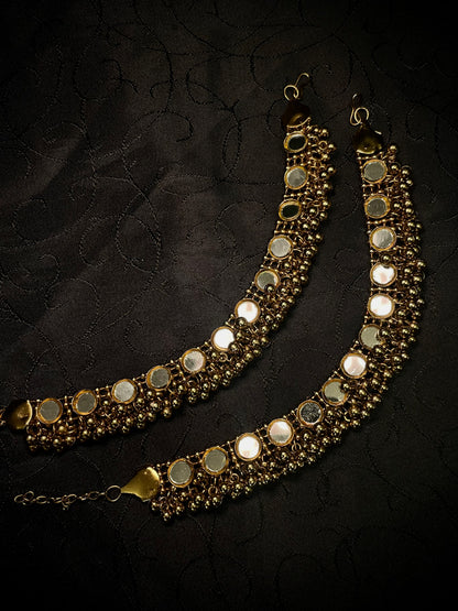 Mirror Oxidize Anklets