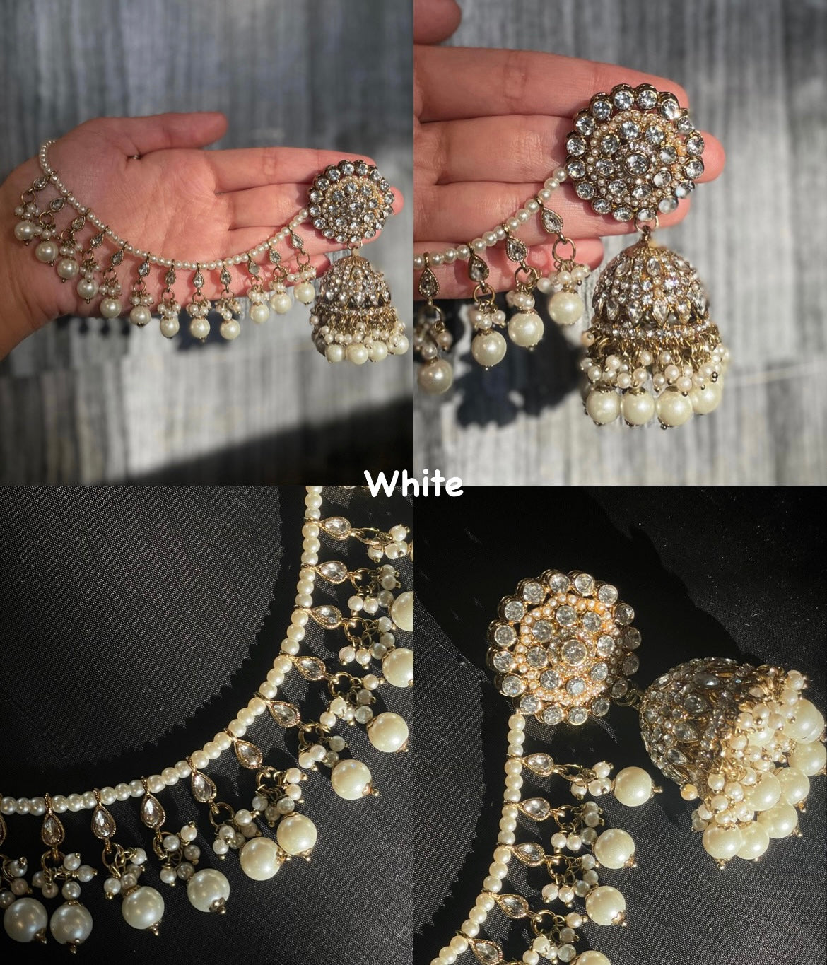 Rhinestone Bahubali Jumke