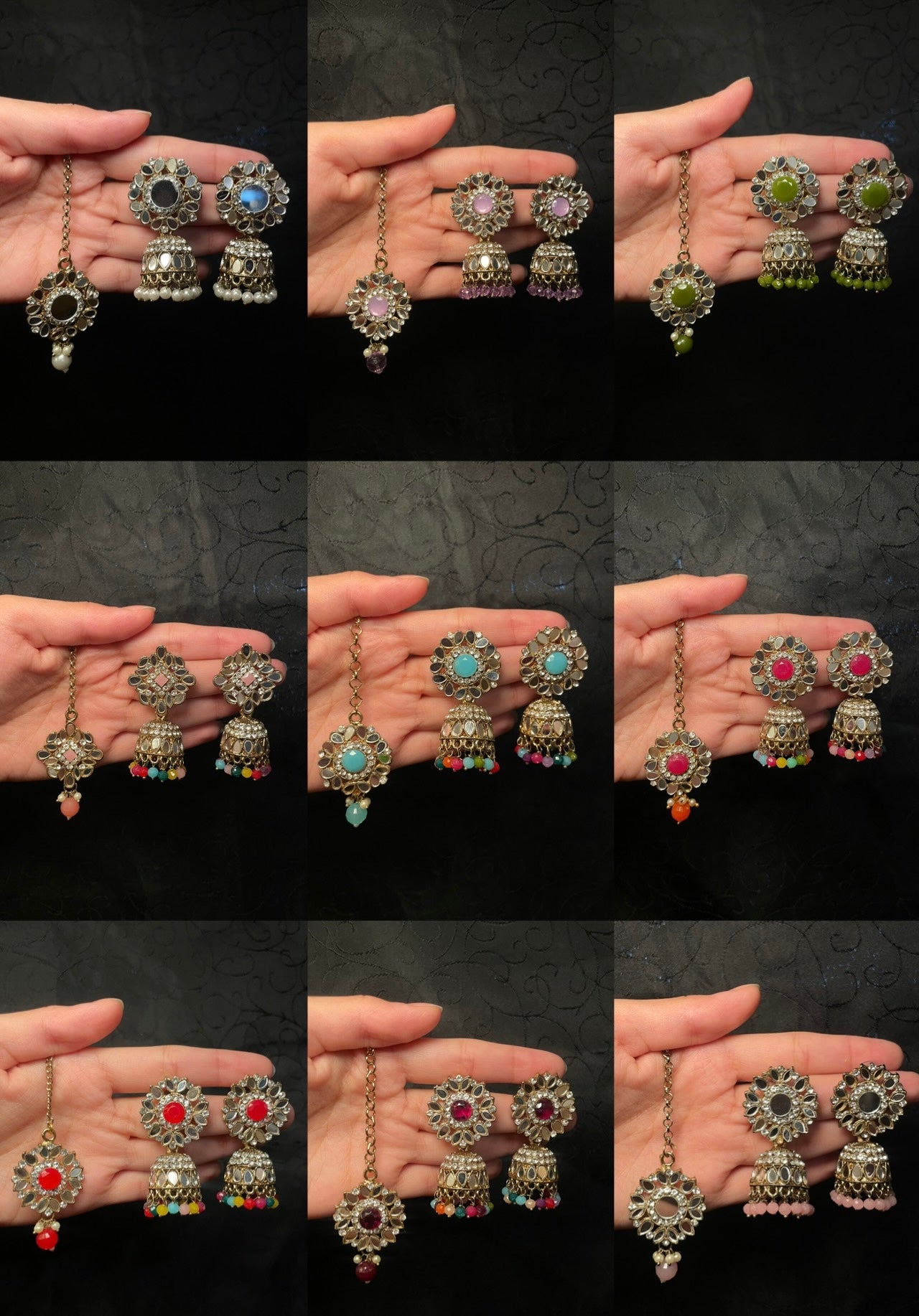 Mirror Jumka Tikka Sets