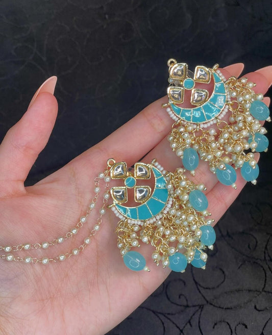 ✨Indian Meenakari Kundan Earrings w/Saharay✨
