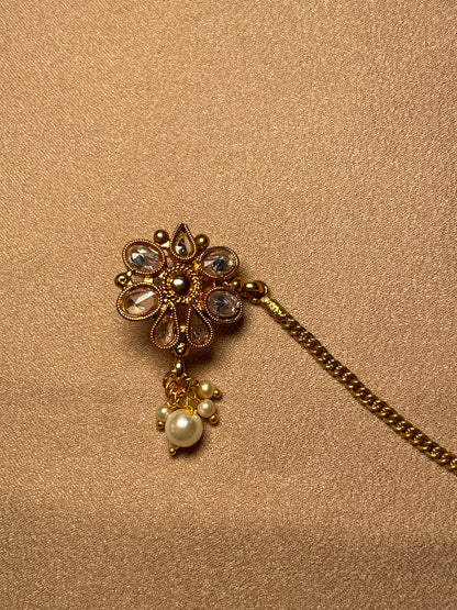 ✨South Indian Nose Pin w/Chain (Clip On)✨
