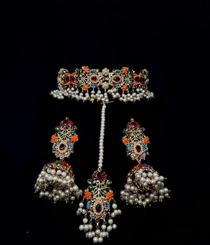 ✨Pakistani Nauratan Choker Set✨