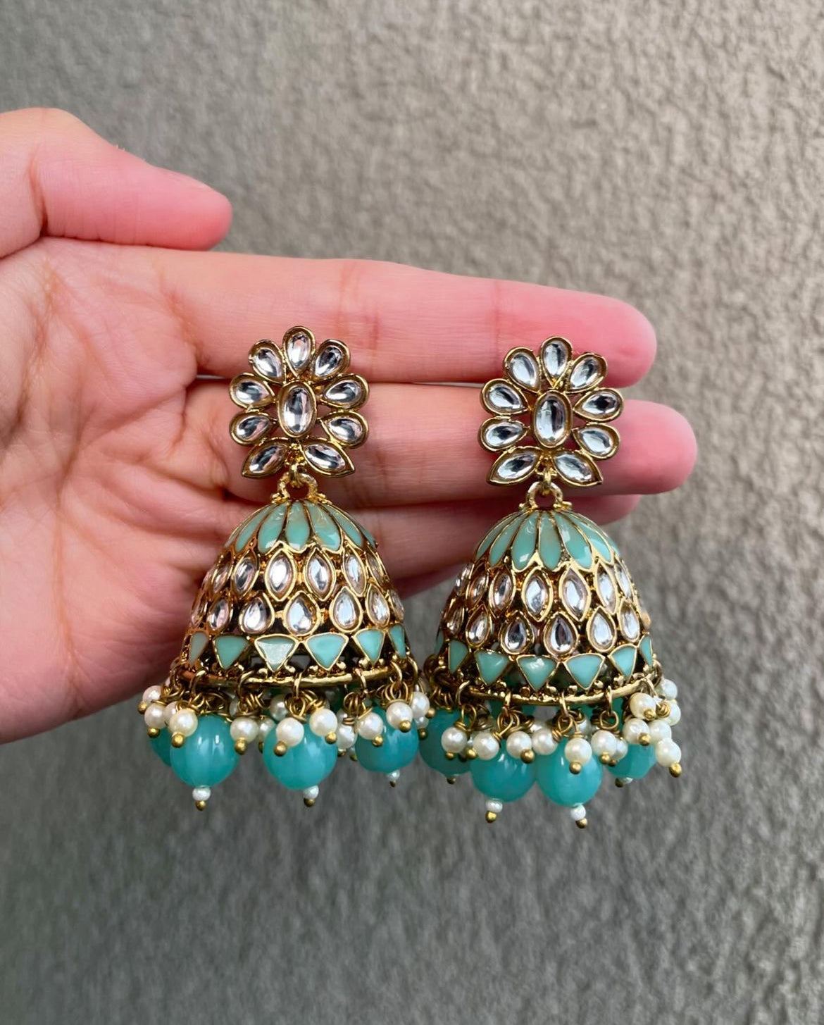 ✨Indian Kundan Meenakari Jumke✨
