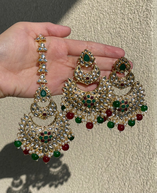 Kundan Earring Tikka Set
