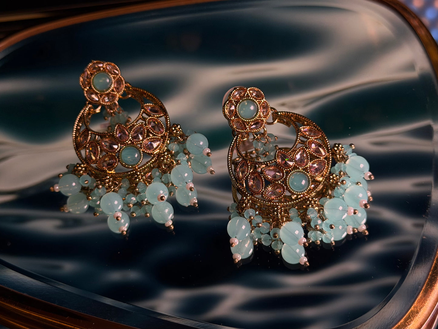 Polki Chandbali Earrings