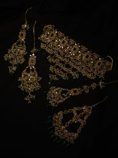 Pakistani Mirror V Choker Bridal Set