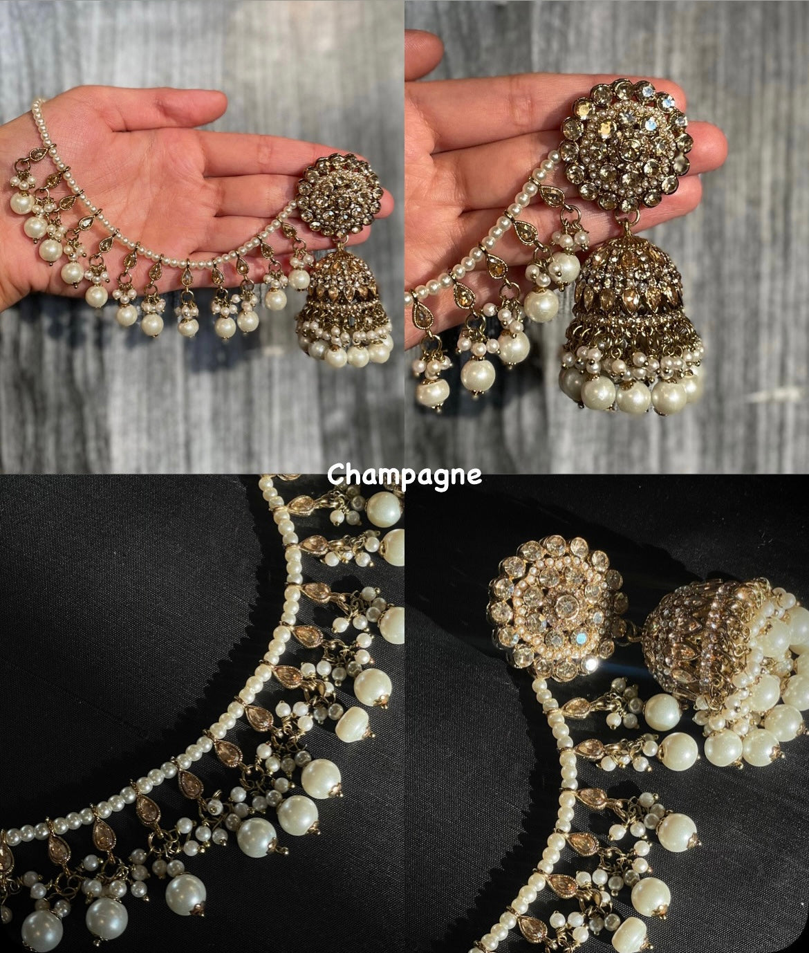 Rhinestone Bahubali Jumke
