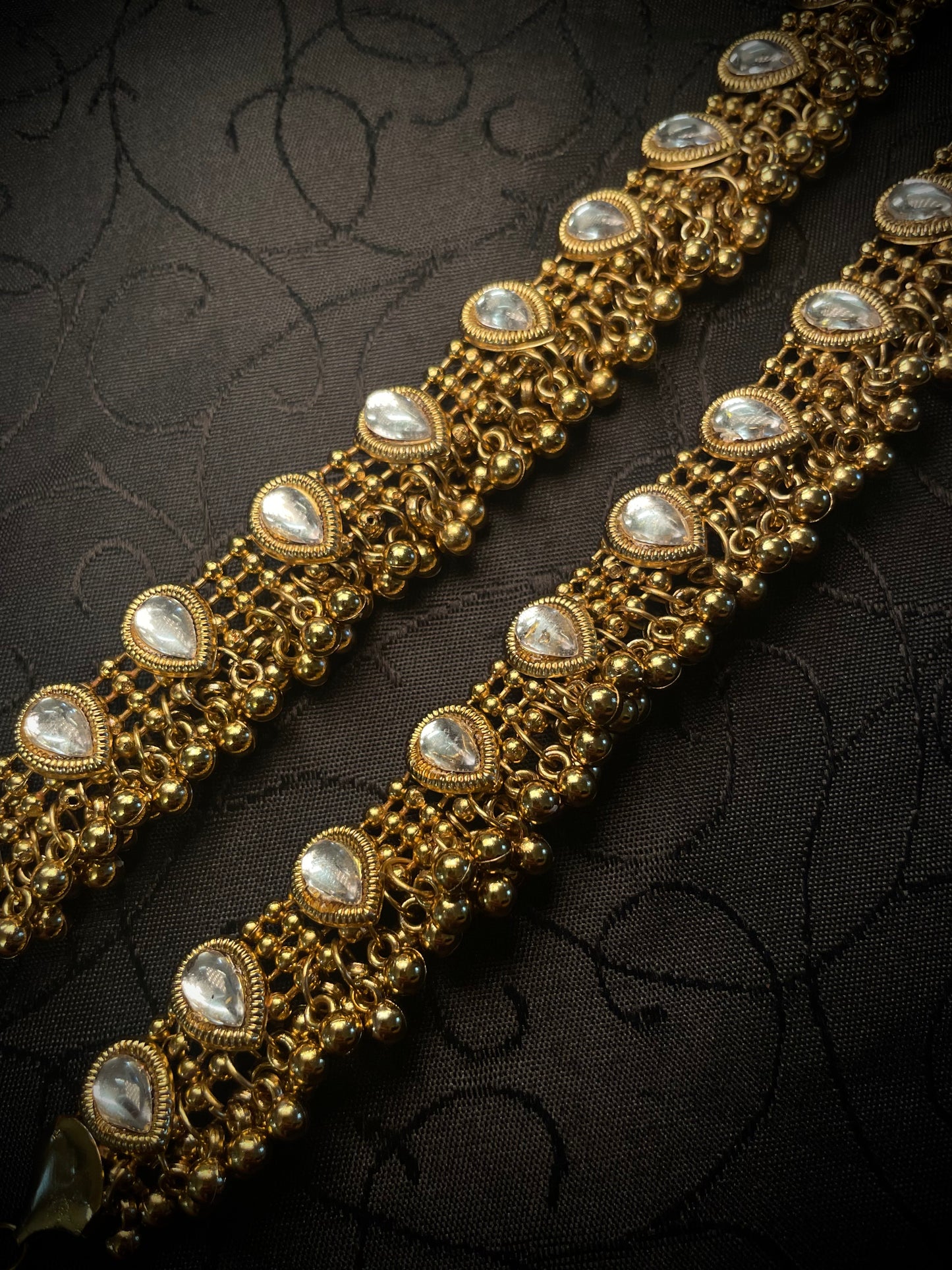 Kundan Oxidize Anklets