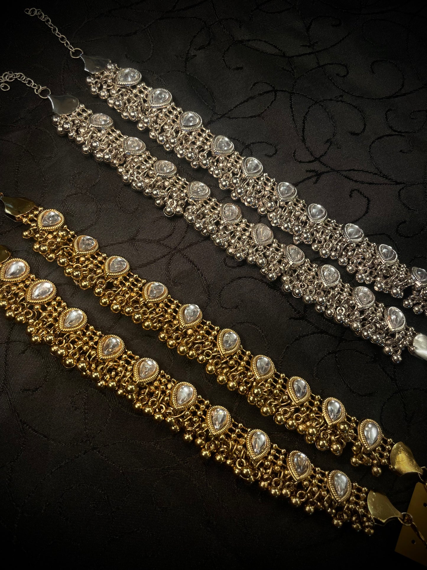 Kundan Oxidize Anklets