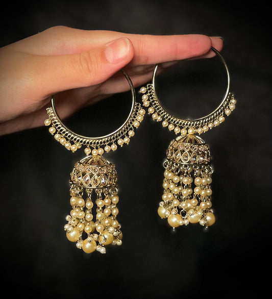 Polki Chandelier Hoop Jumke