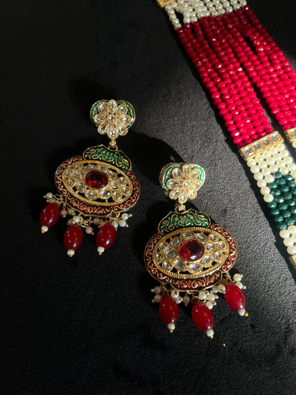 Kundan Meenakari Maala Set