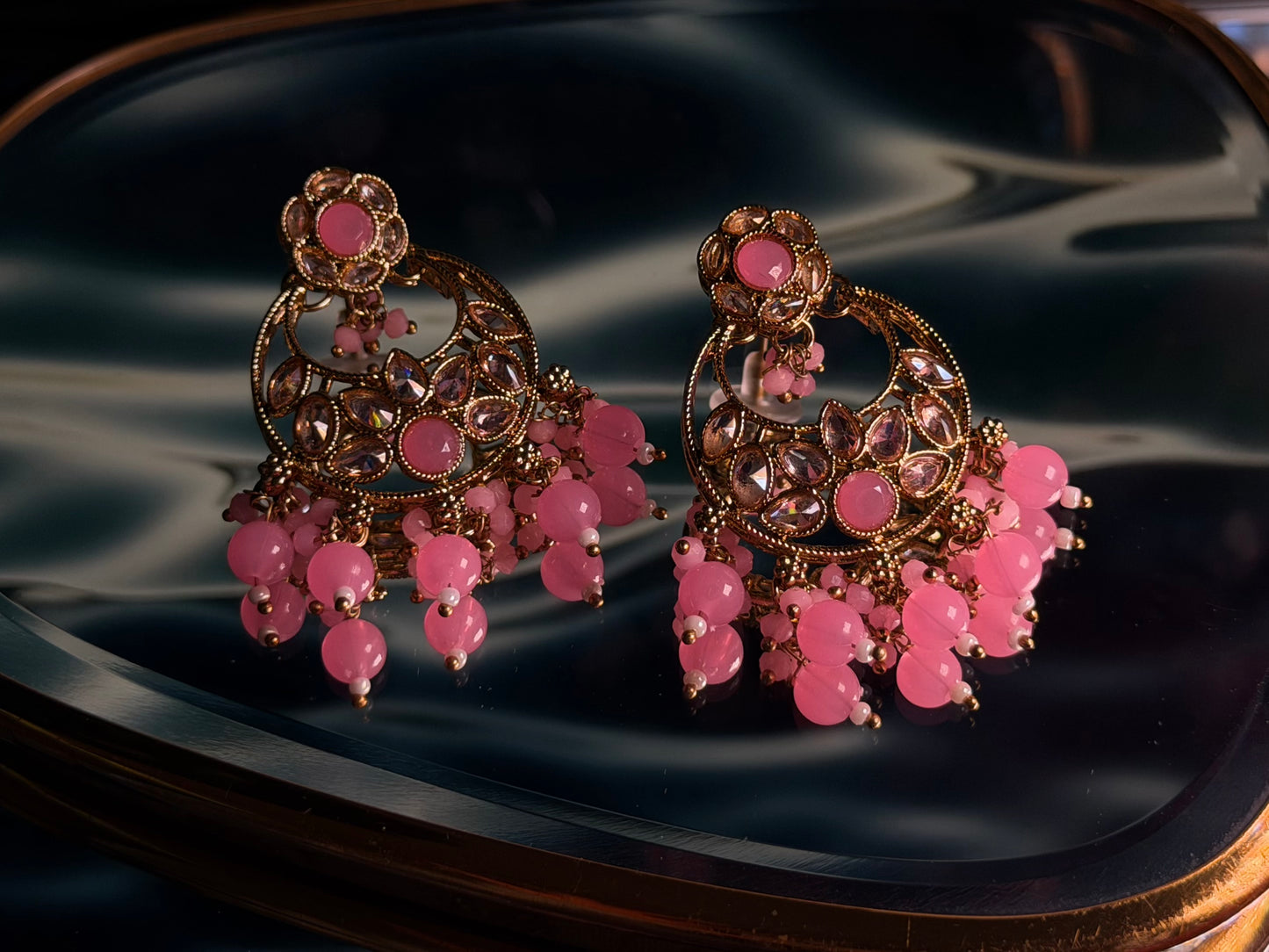 Polki Chandbali Earrings