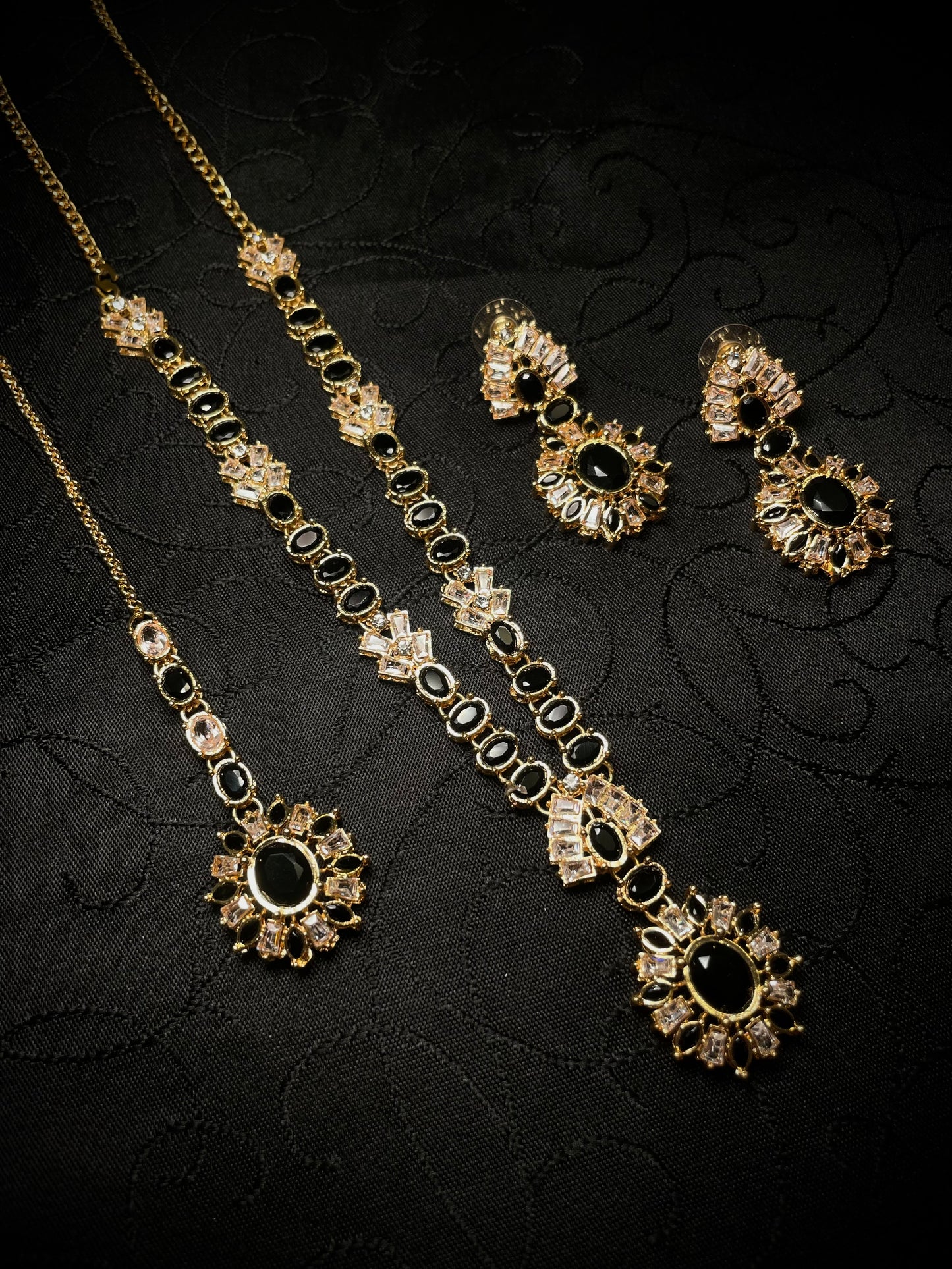 Zircon Necklace & Maala Set