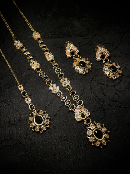 Zircon Necklace & Maala Set