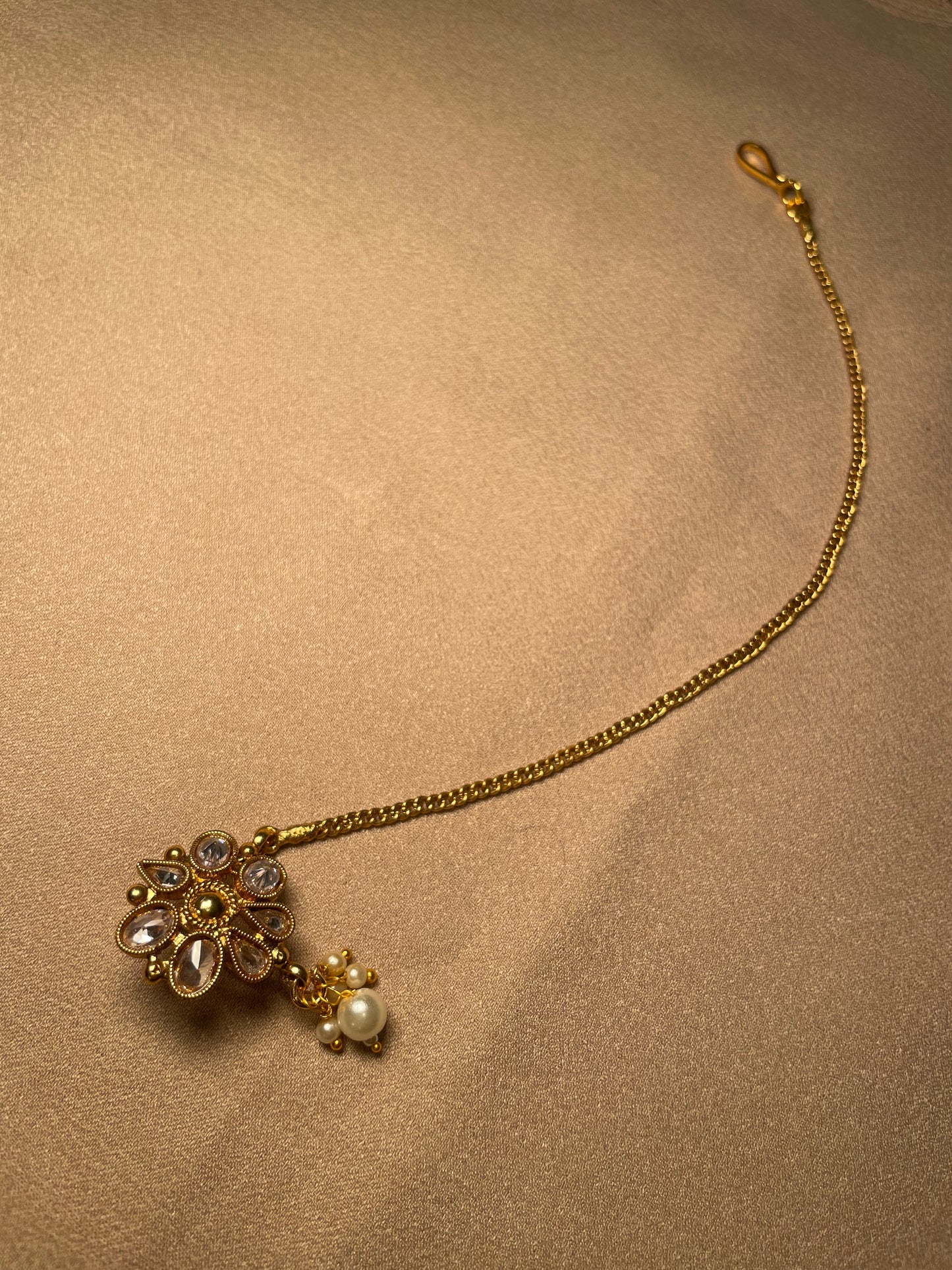 ✨South Indian Nose Pin w/Chain (Clip On)✨