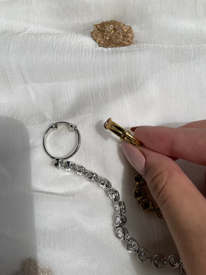 Minimal Polki Hand Chain