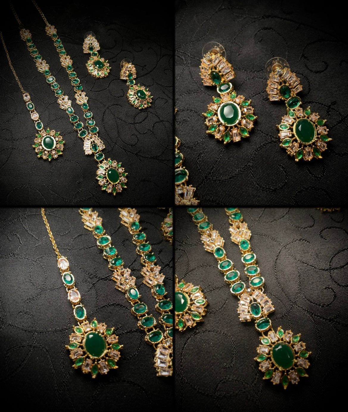 Zircon Necklace & Maala Set