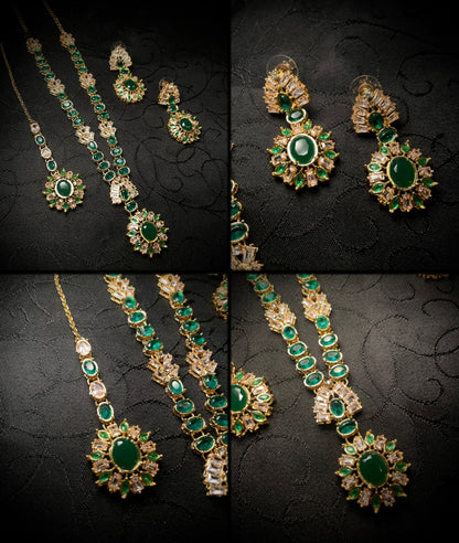 Zircon Necklace & Maala Set