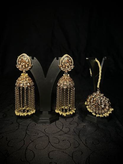 ✨Polki Chandelier Jumka Tikka Set✨