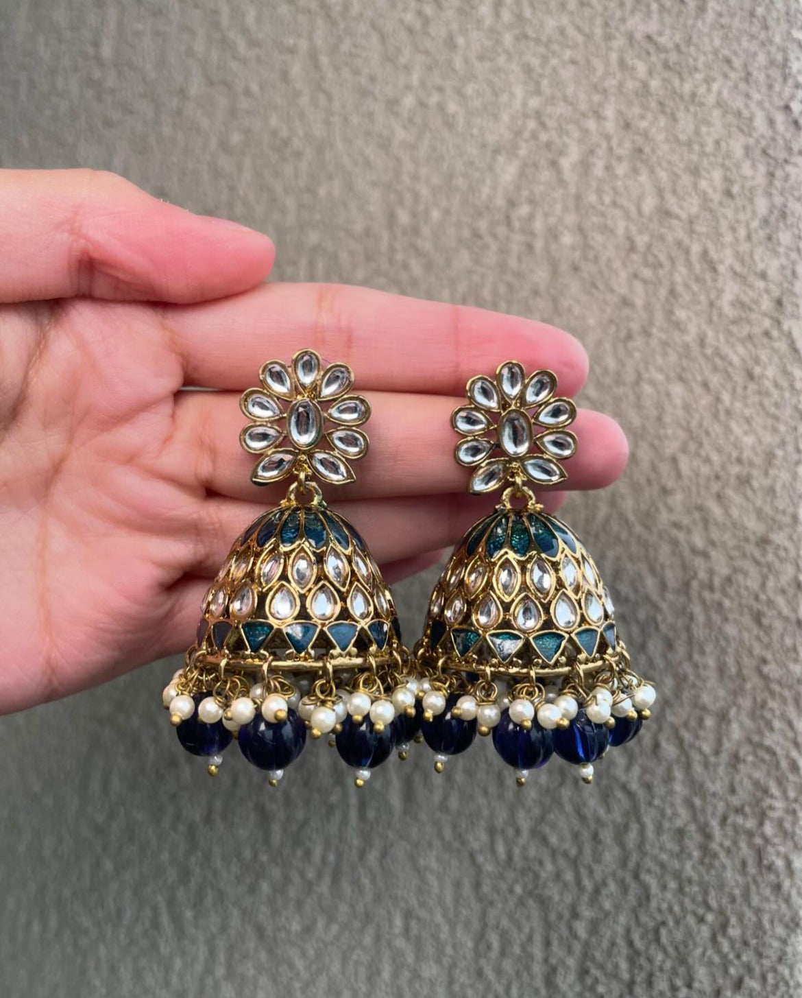 ✨Indian Kundan Meenakari Jumke✨