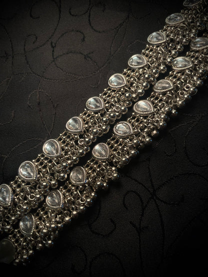 Kundan Oxidize Anklets