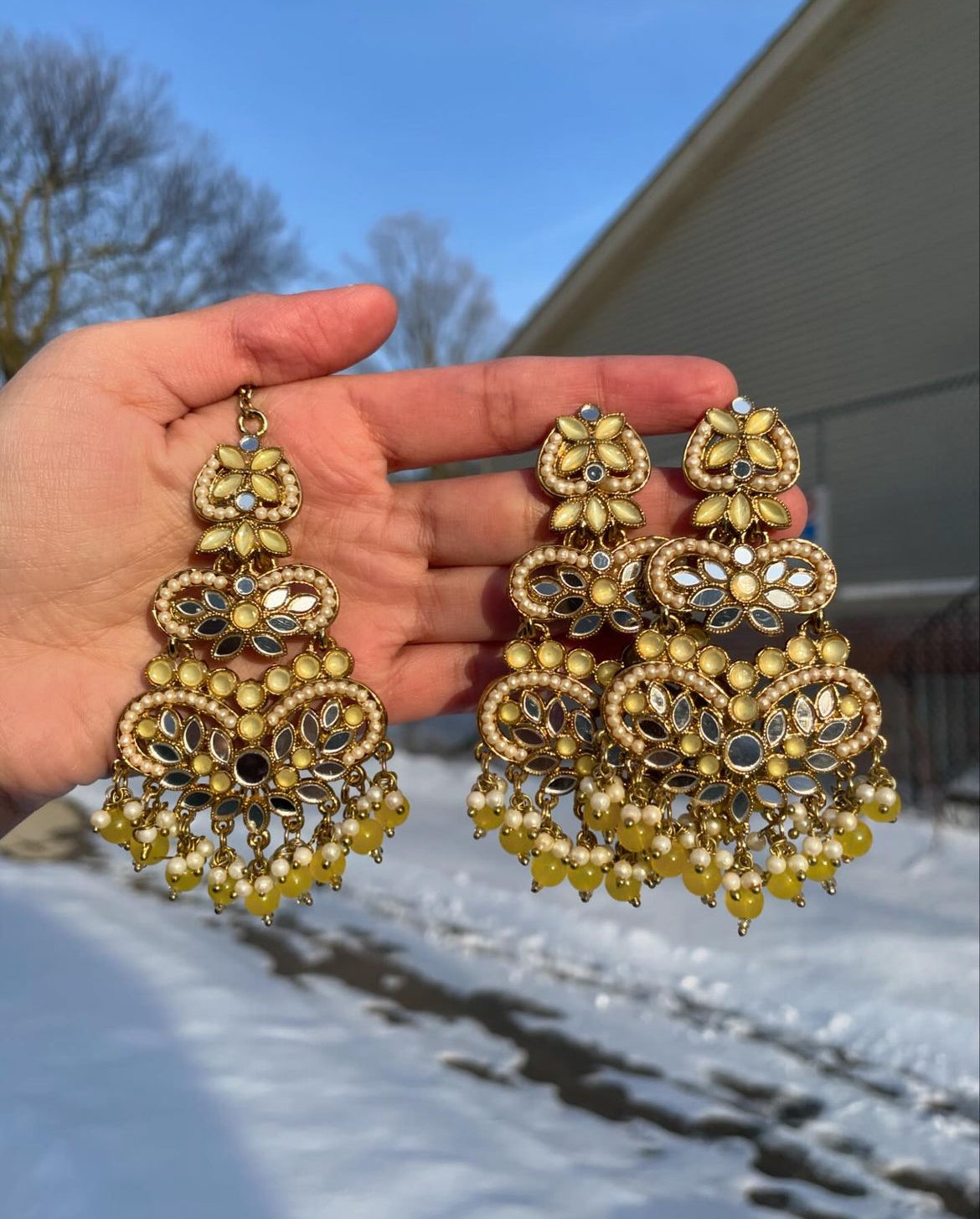 ✨Mirror Earring & Tikka Set✨