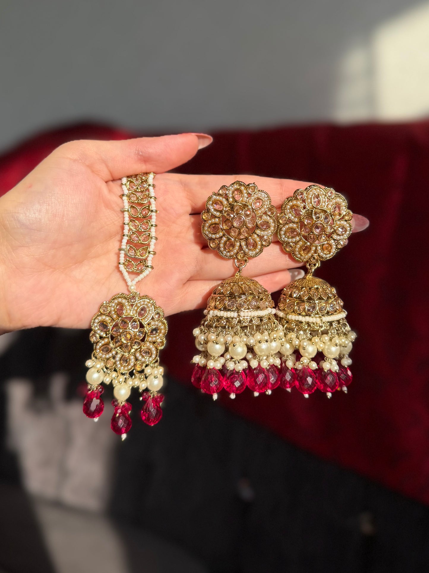 Pakistan Style Polki Jumka Tikka Sets
