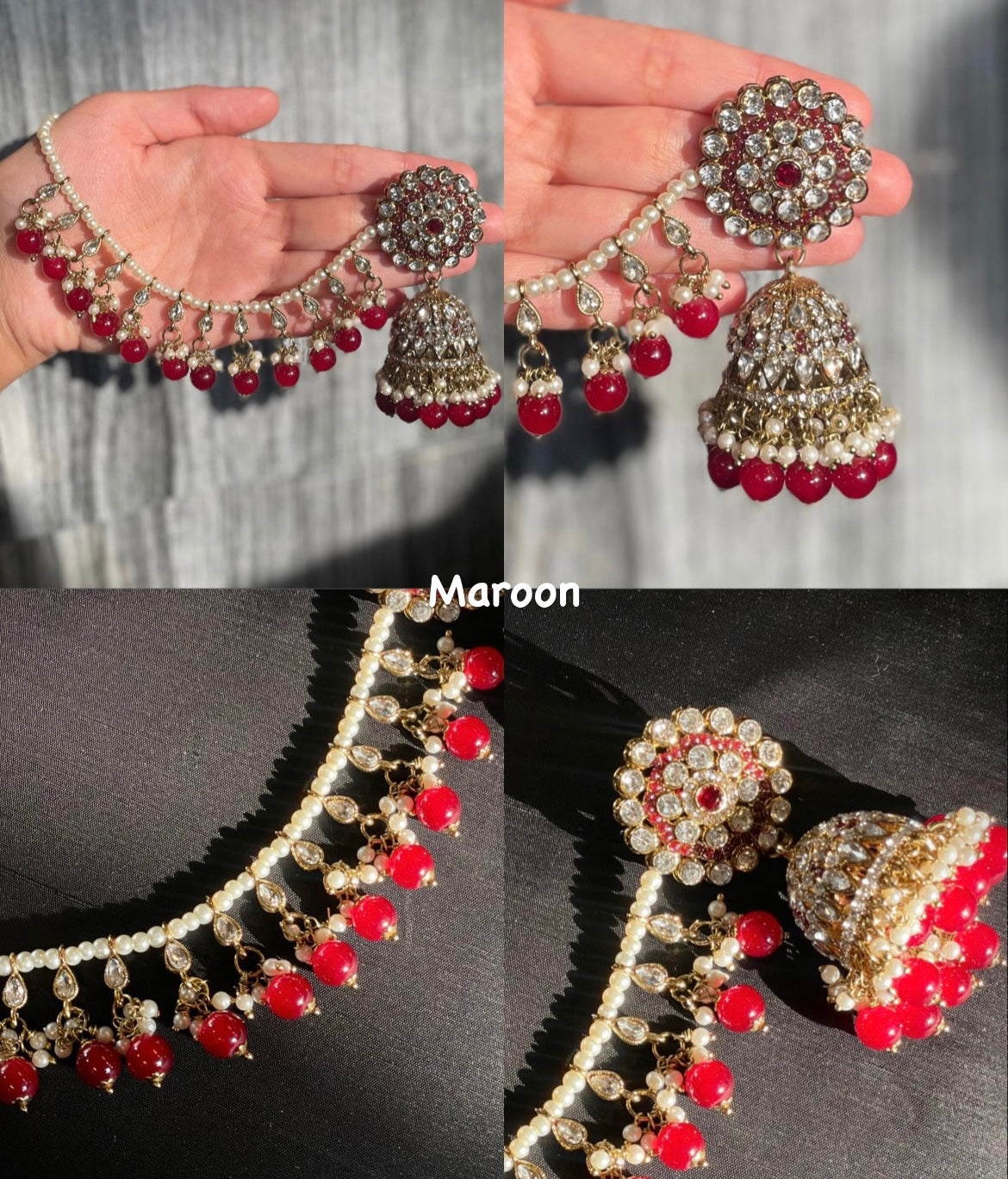 Rhinestone Bahubali Jumke