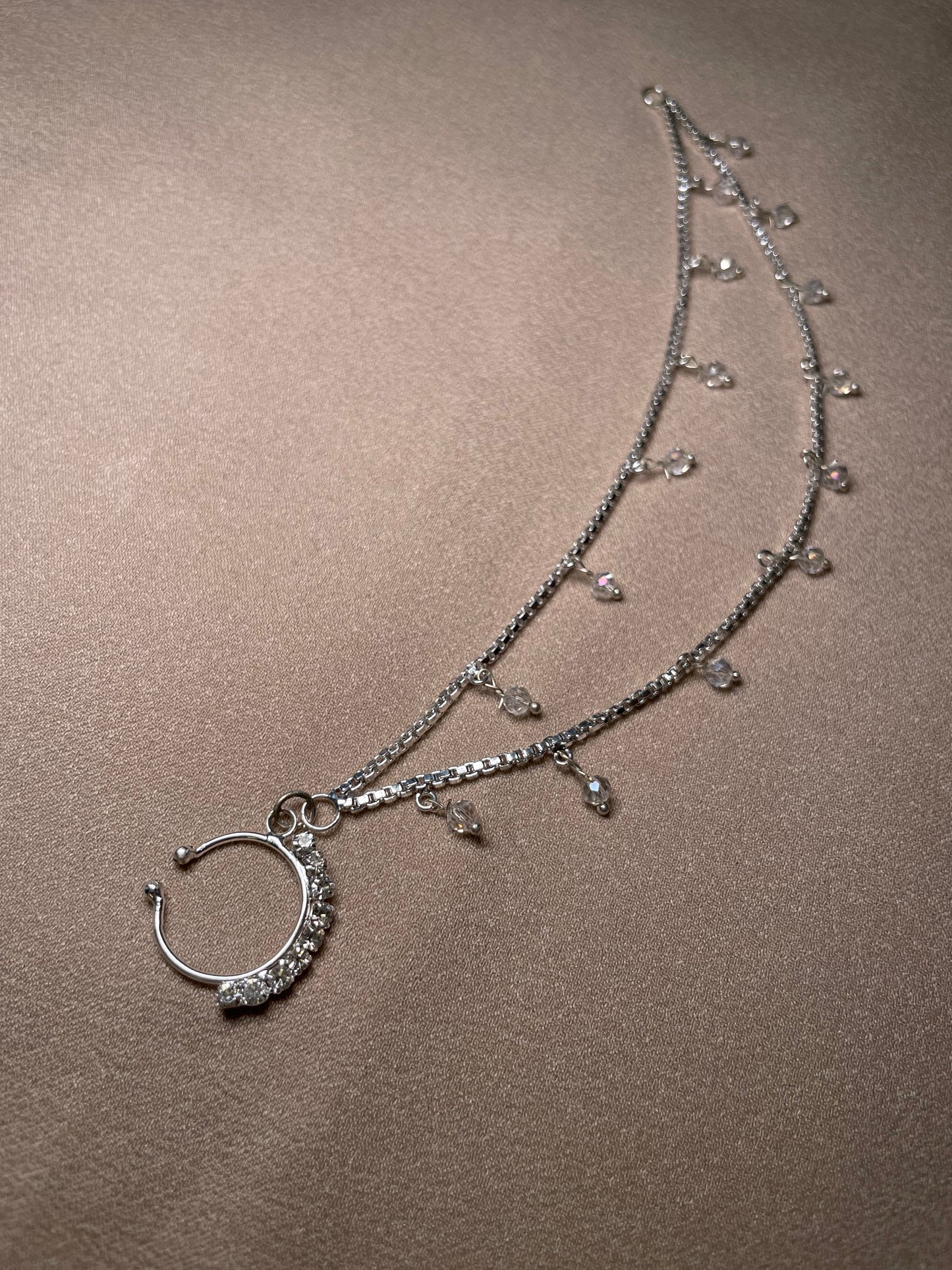 ✨Mini Nose Ring w/Double Chain✨