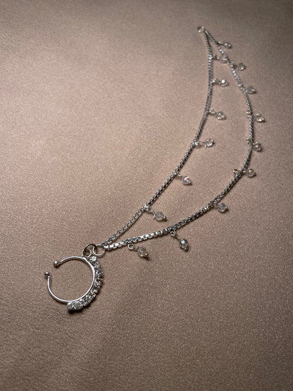 ✨Mini Nose Ring w/Double Chain✨