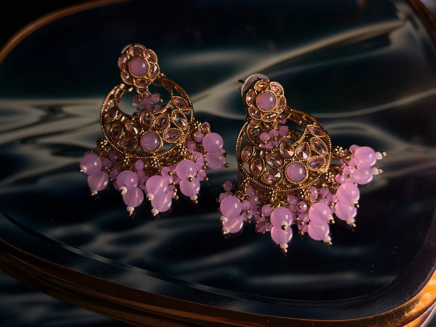 Polki Chandbali Earrings