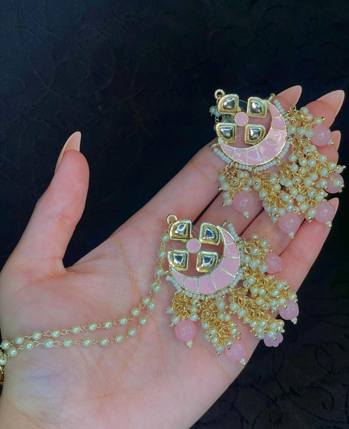 ✨Indian Meenakari Kundan Earrings w/Saharay✨