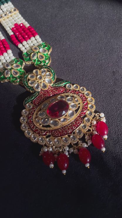 Kundan Meenakari Maala Set