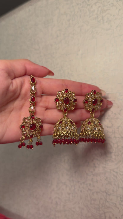 Polki Jumka Tikka Set