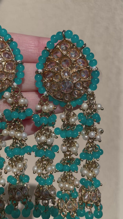 Polki Chandelier Jumka Earrings