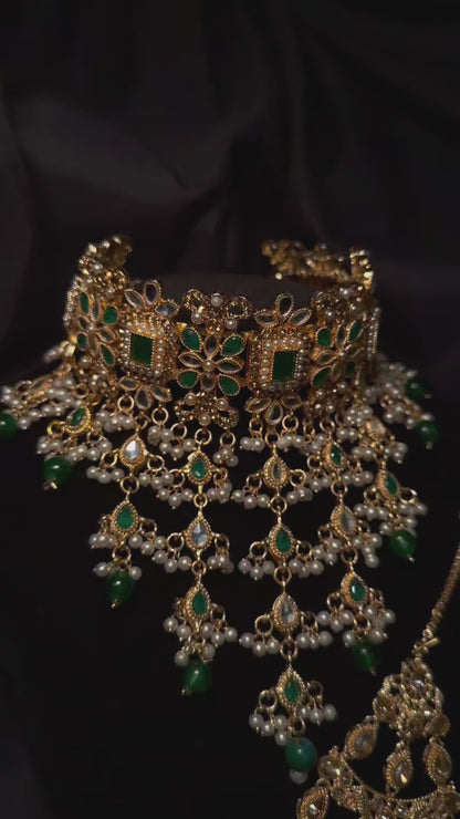Pakistani Mirror V Choker Bridal Set